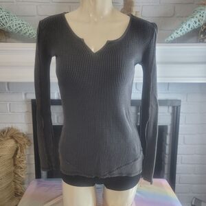 if it were me Charcoal Long Sleeve Top